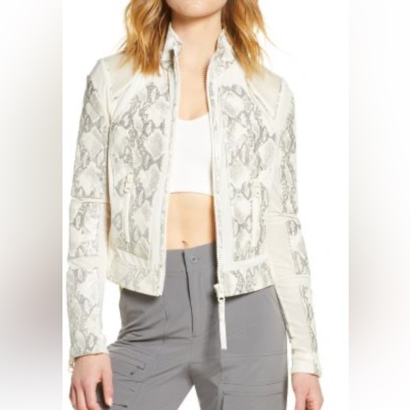 BLANC NOIR SIZE L 100% Leather and Mesh Jacket.  NWOT. - Picture 5 of 5